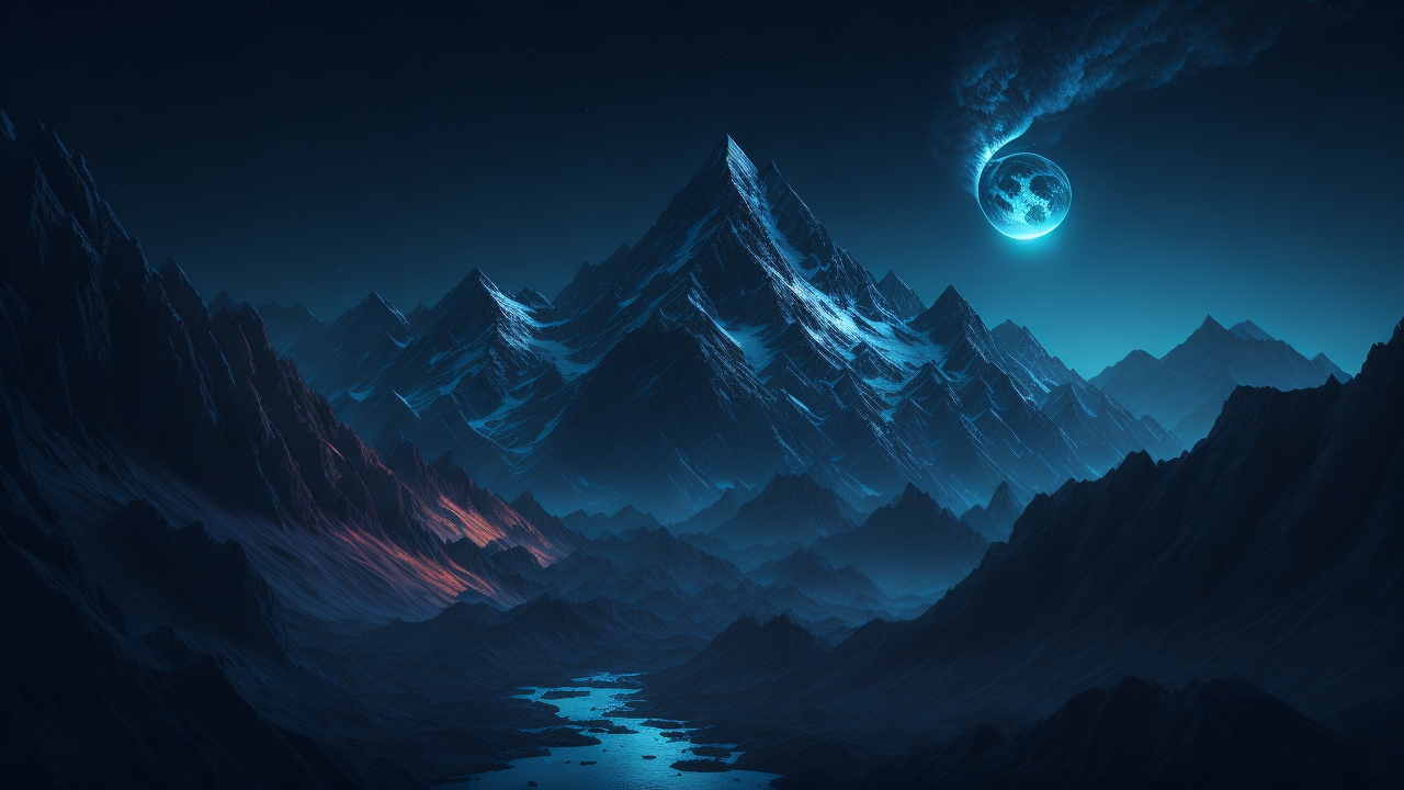 Night mountain landscape - KDE Store