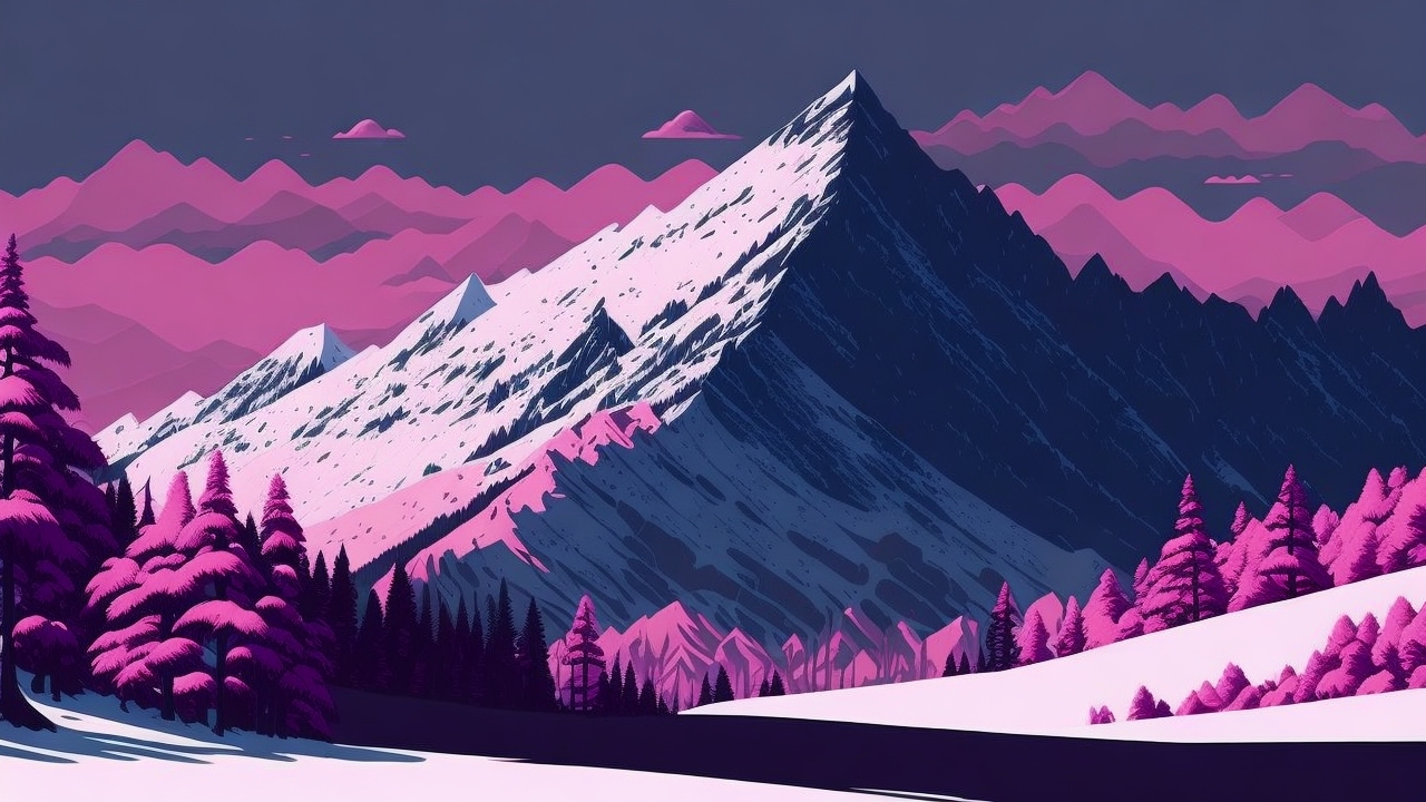 Mountains digital art - KDE Store