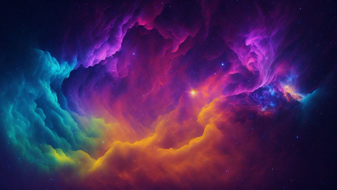 Rainbow colourful galaxy - KDE Store