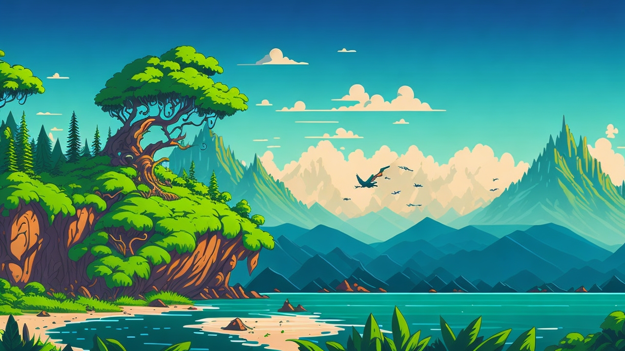 Digital art nature wallpaper - KDE Store
