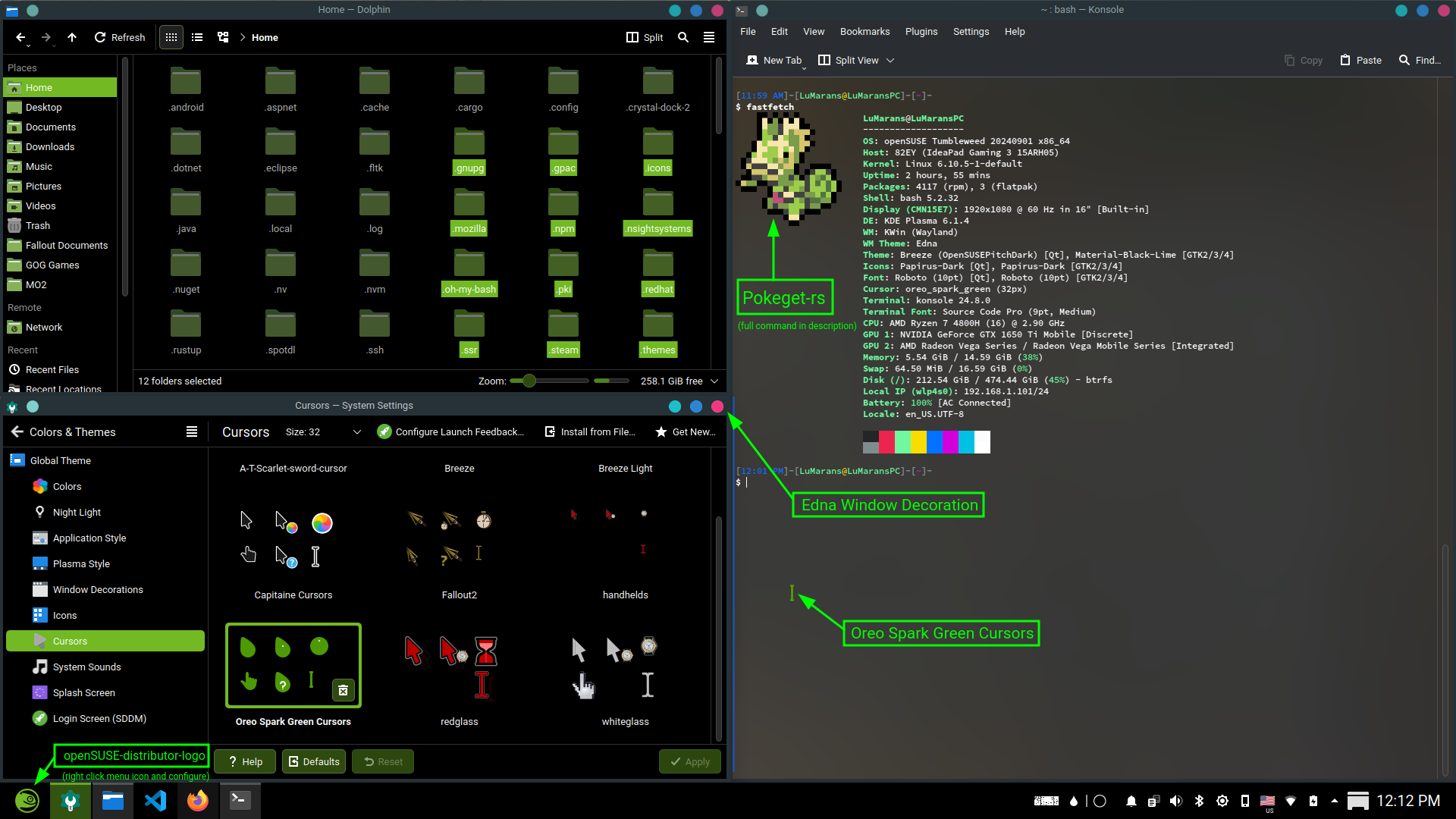 OpenSUSE Pitch Dark - KDE Store