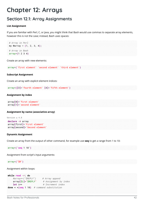 Bash - Notes for Professionals book - Pling Books