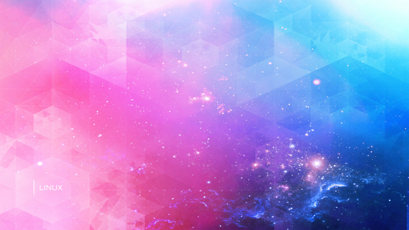 Linux Background Stars Linux - Pink and blue starry galaxy - KDE Store