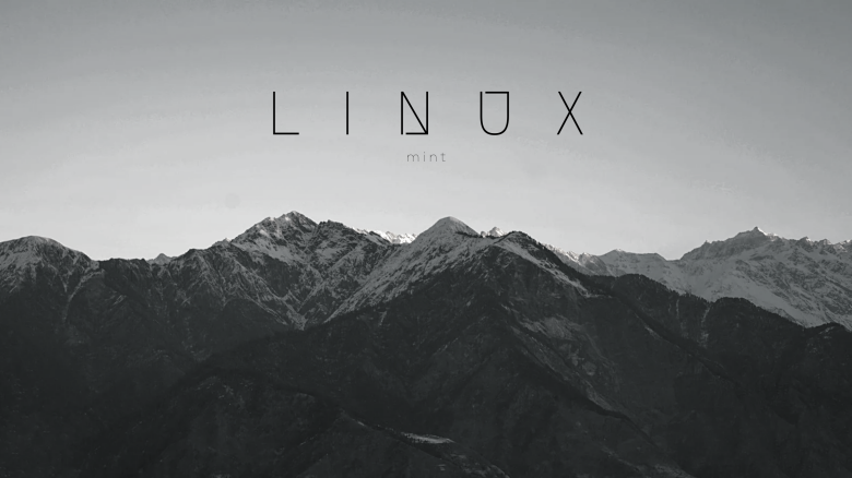 Linux Mint - Black and white mountain - KDE Store