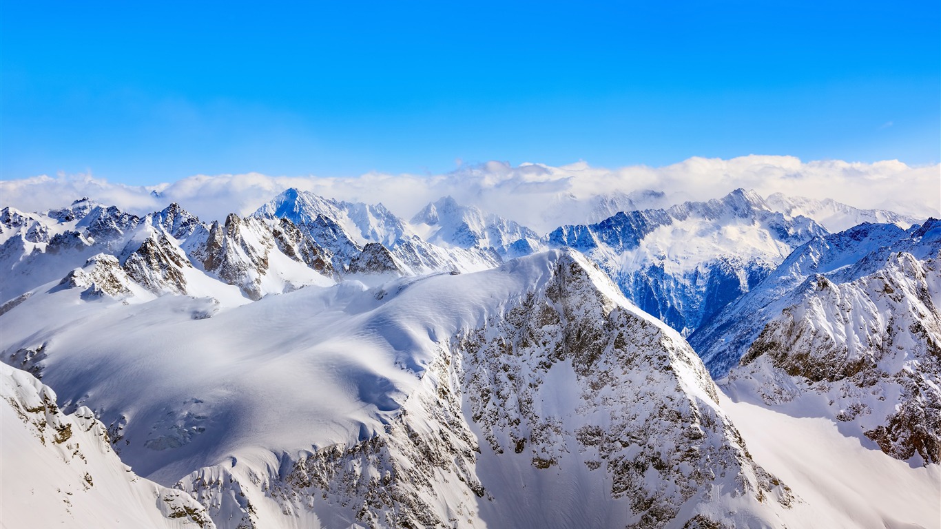 Winter mountains peaks ice snow covered - KDE Store