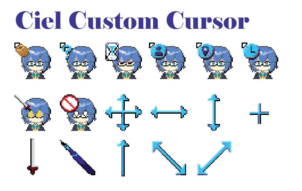 Custom Cursor Linux Ciel Custom Cursor - KDE Store