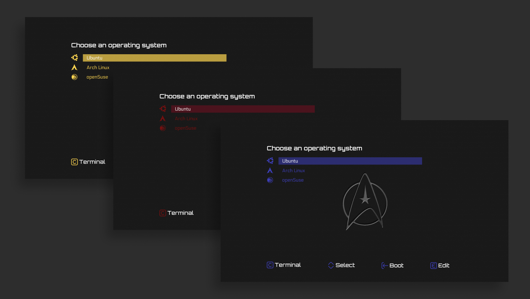 Star Trek GRUB Theme Preview
