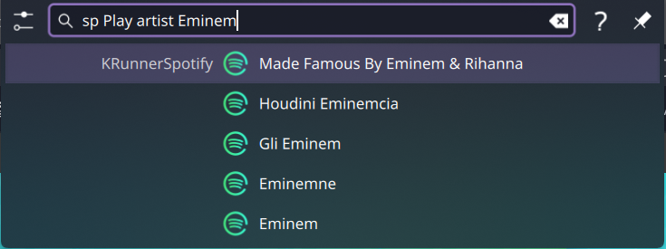 Krunner-Spotify - KDE Store