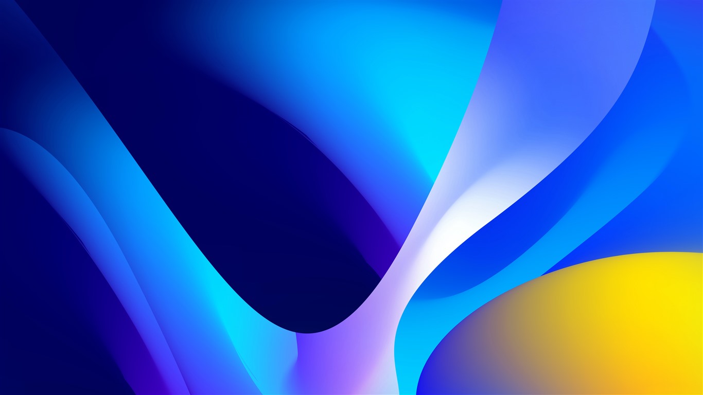 Abstract Design Blue Yellow Gradient Curve 5K - KDE Store