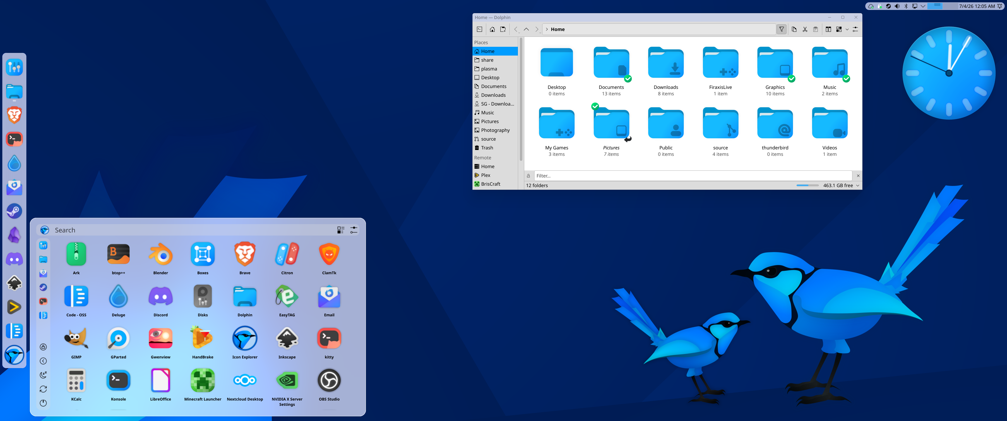 FairyWren - Icon Set - Blue - KDE Store
