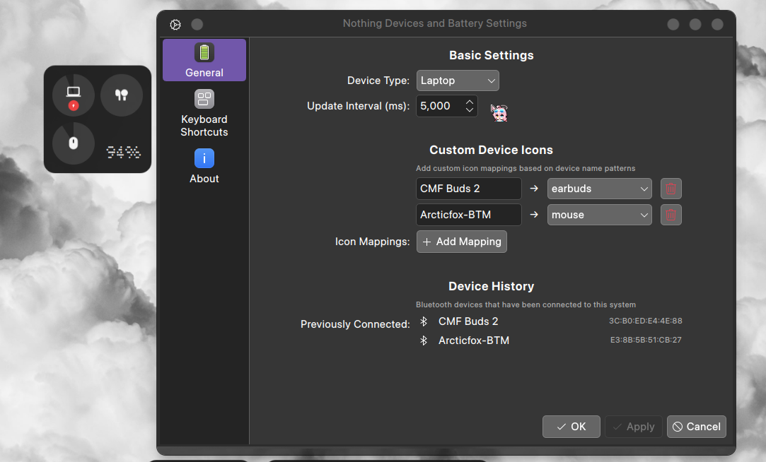 Nothing OS Battery and Devices - KDE Store