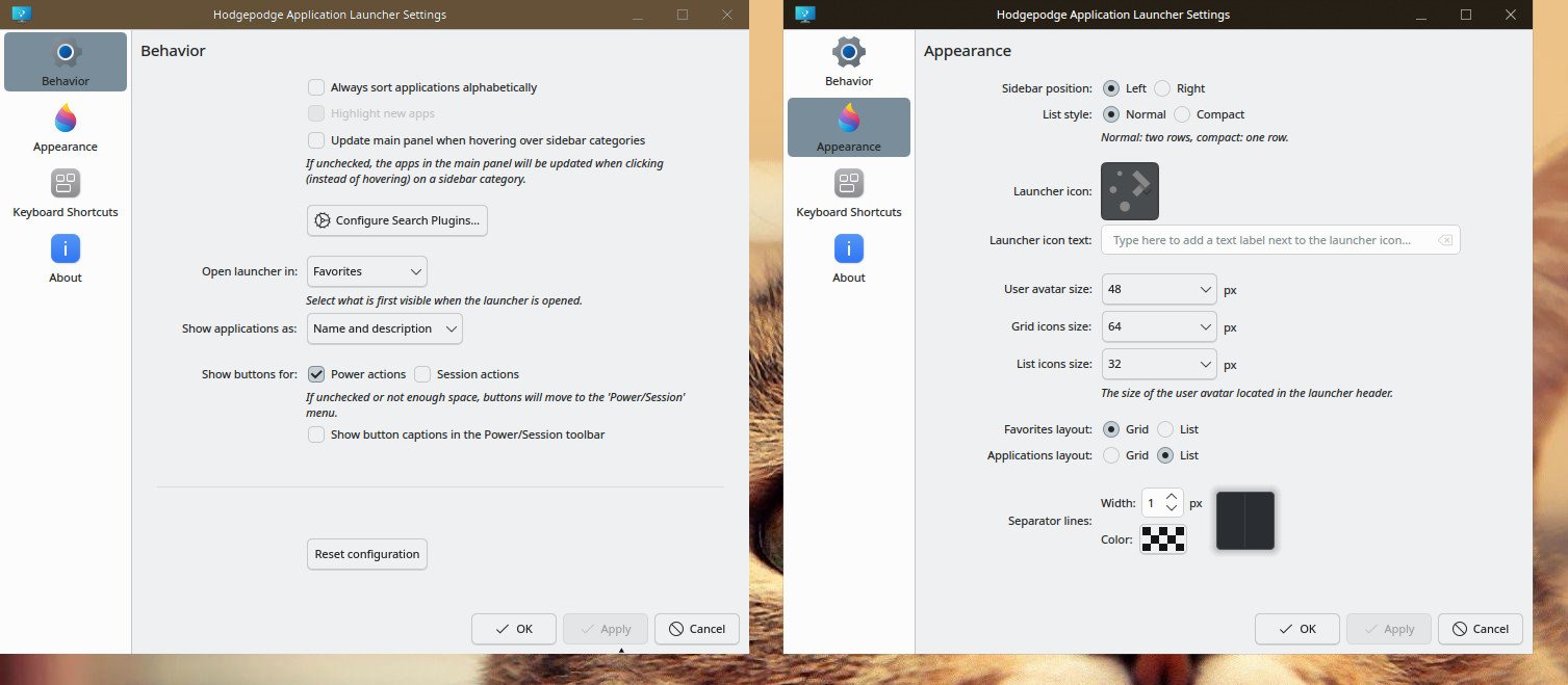 Hodpodge Application Launcher for KDE6 - KDE Store