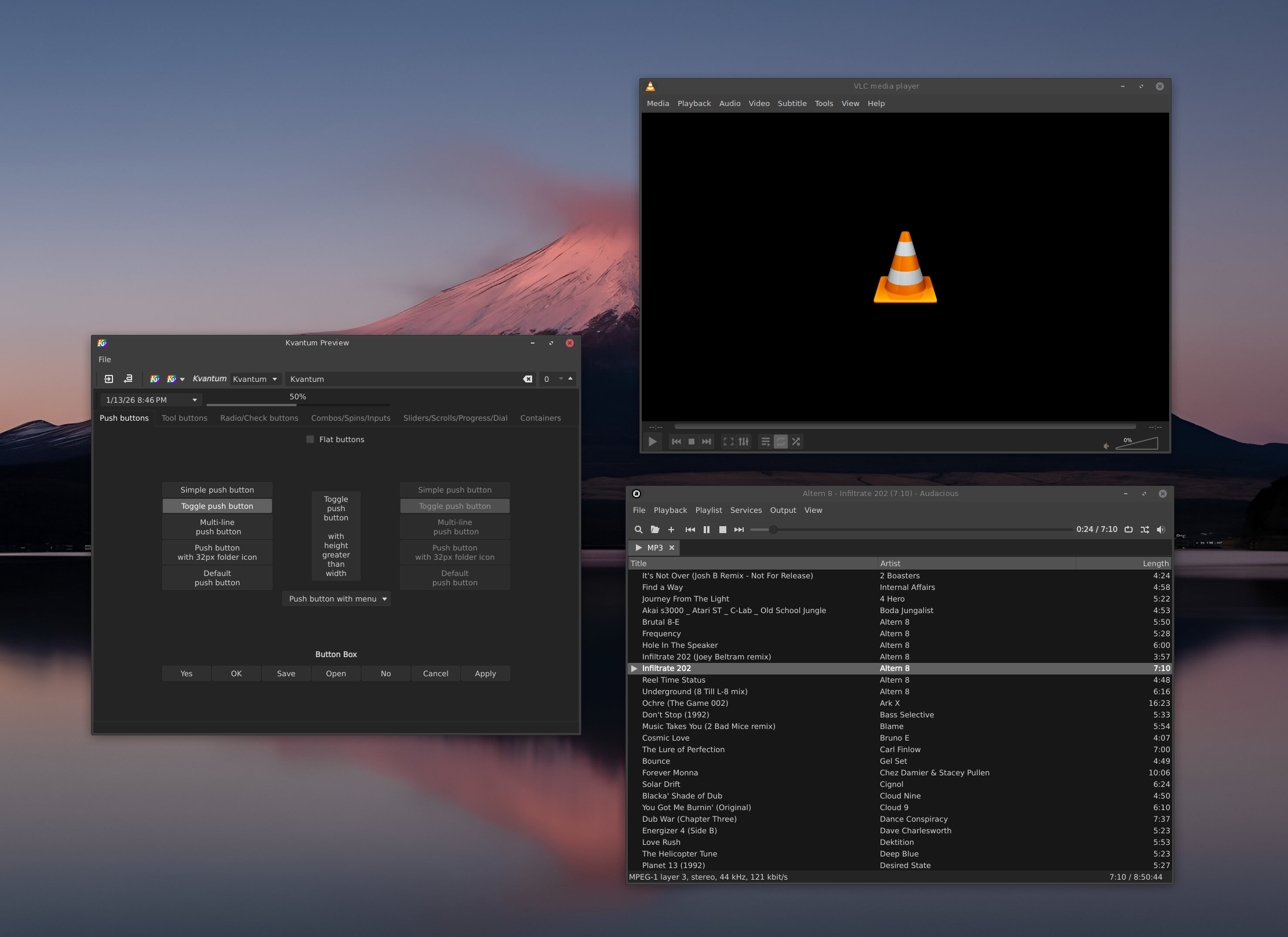 Cloudy Grey Dark Kvantum - KDE Store