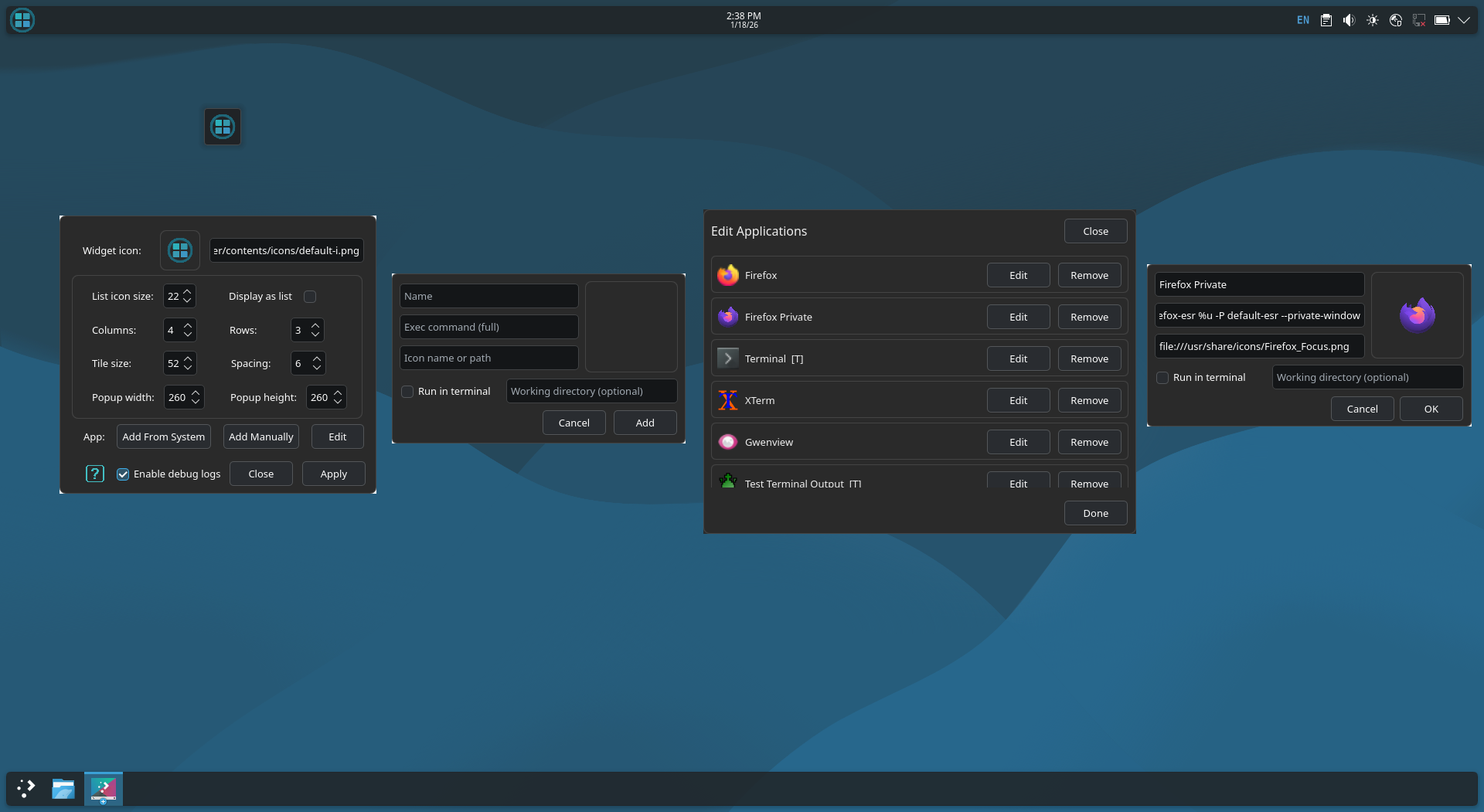 Popup Tile Launcher - KDE Store