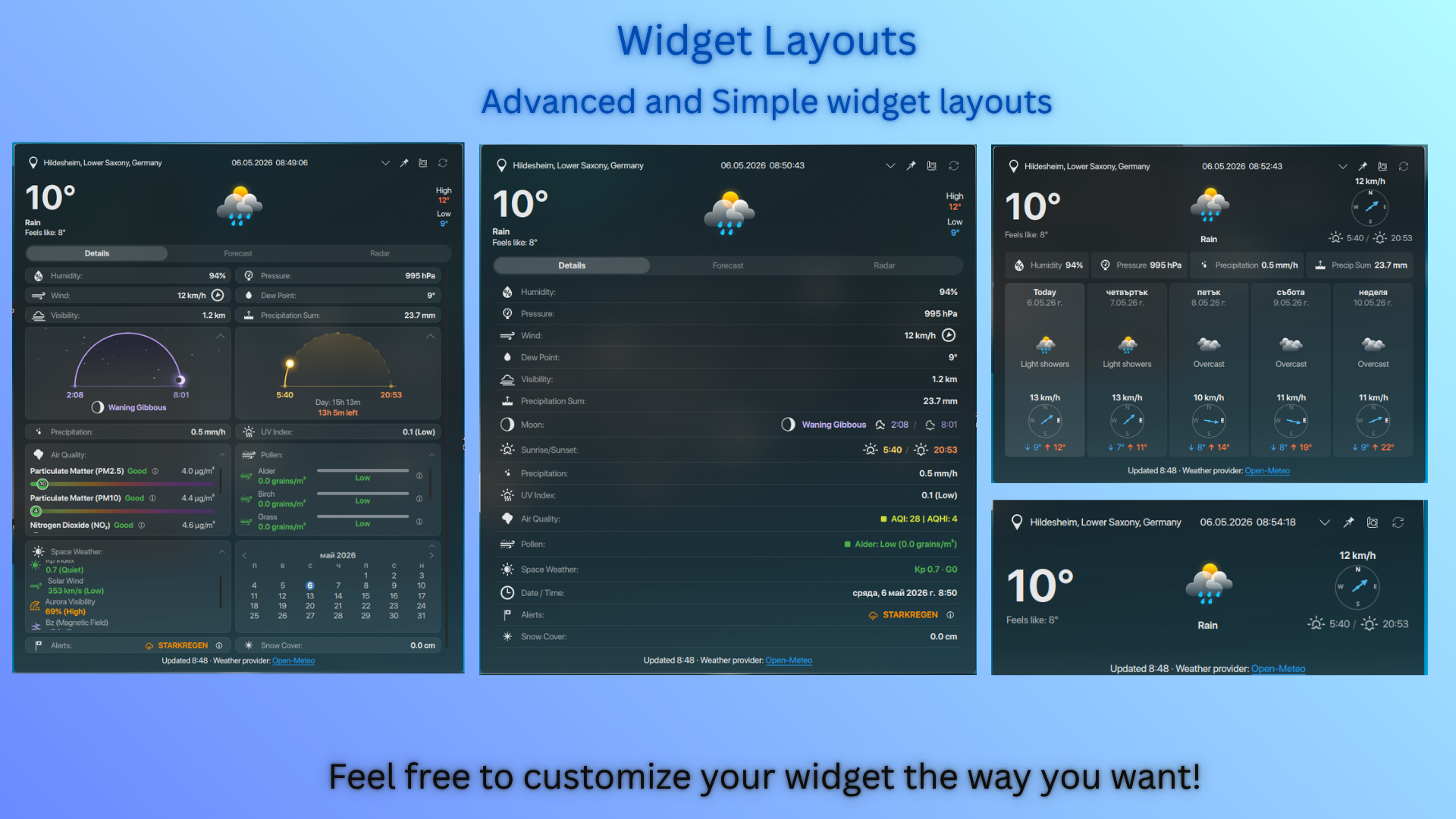 Advanced Weather Widget - KDE Store