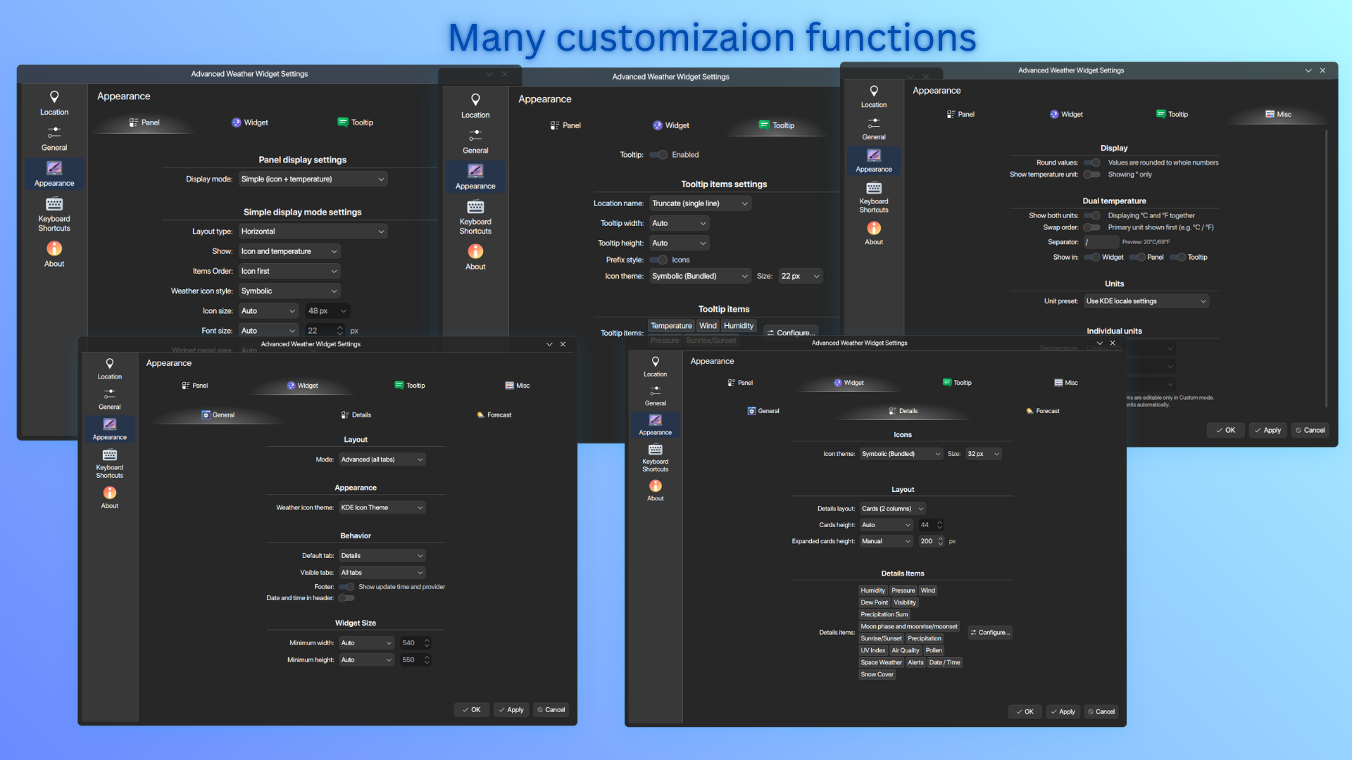Advanced Weather Widget - KDE Store