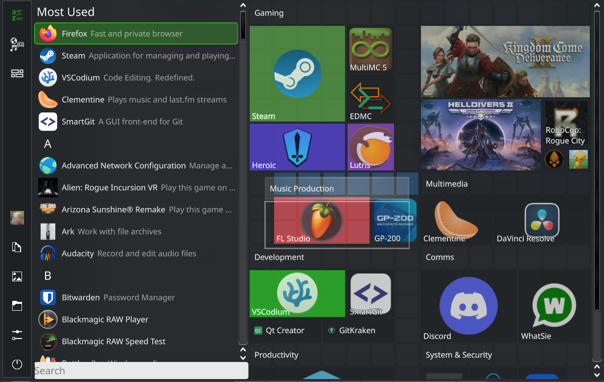 Tiled Menu Prime - KDE Store