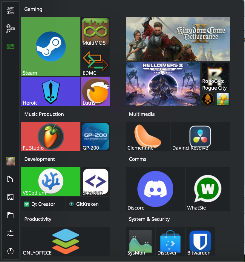 Tiled Menu Prime - KDE Store