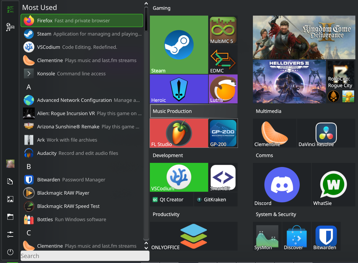 Tiled Menu Prime - KDE Store